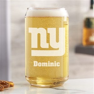 NFL New York Giants Personalized 16 oz. Beer Can Glass - 36707-B