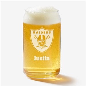 NFL Las Vegas Raiders Personalized 16 oz. Beer Can Glass - 36709-B