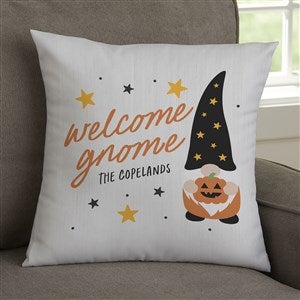 Halloween Gnome Personalized 14 Velvet Throw Pillow - 36721-SV