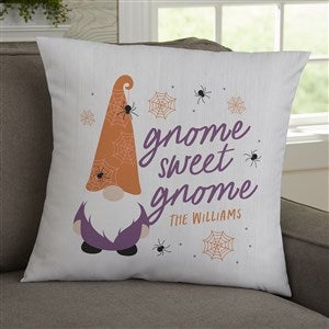 Halloween Gnome Personalized 18" Velvet Throw Pillow - 36721-LV