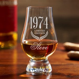 The Glencairn® Aged To Perfection Personalized Birthday 6.25oz Whiskey Glass - 36758