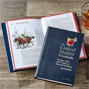 The United States of Cocktails Personalized Leather Book - 36789D
