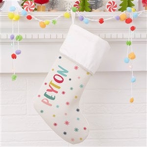 Warm Winter Wishes Personalized Ivory Christmas Stockings - 36799-I