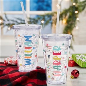 Warm Winter Wishes Personalized 17 oz. Insulated Acrylic Tumbler - 36800