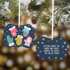 Warm Winter Wishes Personalized Metal Ornament - 36802