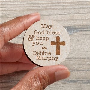 Blessings Personalized Wood Pocket Token- Whitewashed - 36809-W