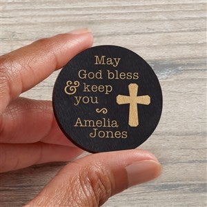 Blessings Personalized Wood Pocket Token- Black Stain - 36809-BL