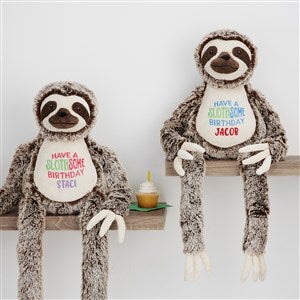 Slothsome Birthday Embroidered Sloth Stuffed Animal - 36813