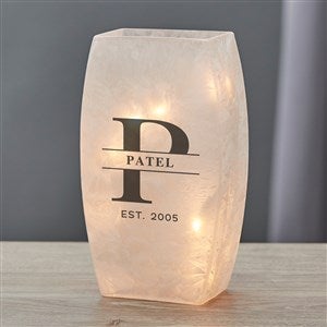 Lavish Last Name Personalized Small Frosted Tabletop Light - 36817