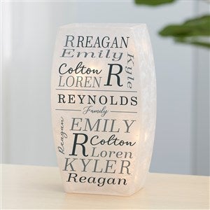 Family Is Everything Personalized Small Frosted Tabletop Light - 36822