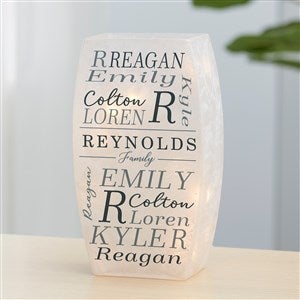 Family Is Everything Personalized Small Frosted Tabletop Light - 36822