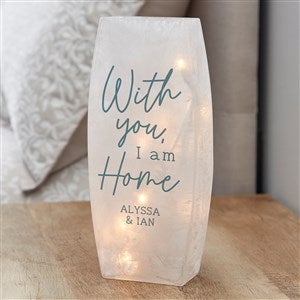 With You, I Am Home Personalized Large Frosted Tabletop Light - 36824-L