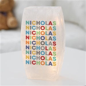 Vibrant Name Personalized Small Frosted Tabletop Light - 36828