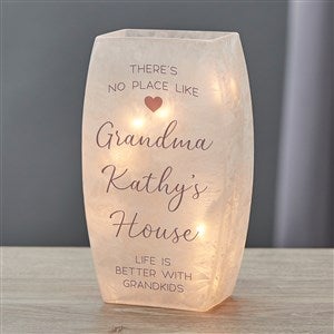 No Place Like Personalized Grandparents Small Frosted Tabletop Light - 36831