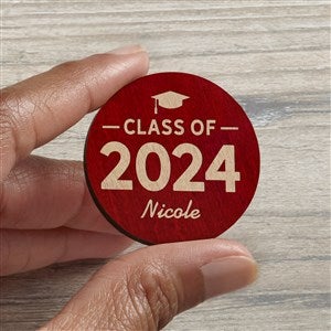Class Of... Personalized Wood Pocket Token- Red Stain - 36835-R