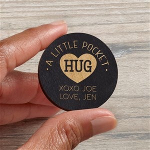 Pocket Hug Personalized Wood Pocket Token- Black Stain - 36843-BL