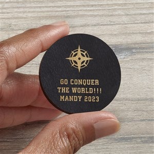Choose Your Icon Personalized Wood Pocket Token-  Black Stain - 36845-BL