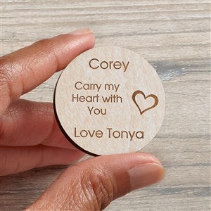 All My Love Personalized Wood Pocket Token - White - 36846-W