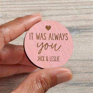 It Was Always You Personalized Wood Pocket Token - Pink - 36848-P