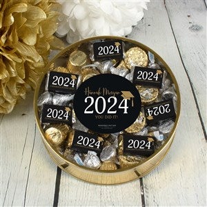Classic Graduation Personalized Extra Large Tin with Hersheys & Reeses Mix - 36851D-XL