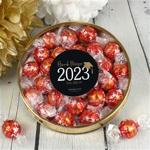 Classic Graduation Personalized Large Lindor Gift Tin - Milk Chocolate - 36854D-LM