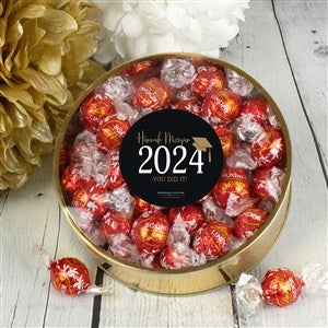 Classic Graduation Personalized Large Lindor Gift Tin - Milk Chocolate - 36854D-LM