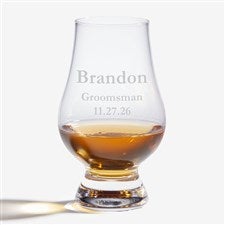 The Glencairn® Groomsmen Personalized 6.25oz Whiskey Glass - 36857