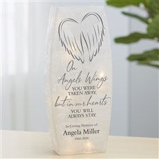 Our Angels Wings Personalized Large Frosted Tabletop Light - Large - 36865-L