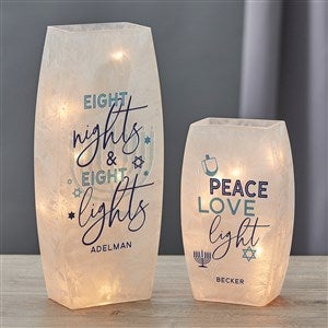 Hanukkah Personalized Small Frosted Tabletop Light - 36867 Hanukkah Personalized Small Frosted Tabletop Light - 36867