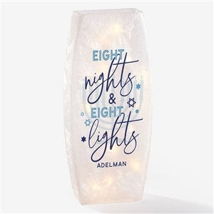 Hanukkah Personalized Small Frosted Tabletop Light - Large - 36867-L