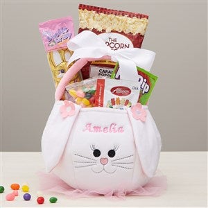 Embroidered Easter Bunny Basket Gift Set - Pink - 36868-P