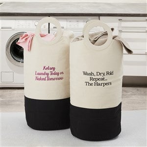 Write Your Own Embroidered Canvas Laundry Hamper - 36870