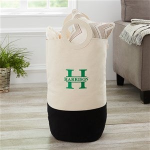 Lavish Last Name Embroidered Canvas Storage Tote - 36871