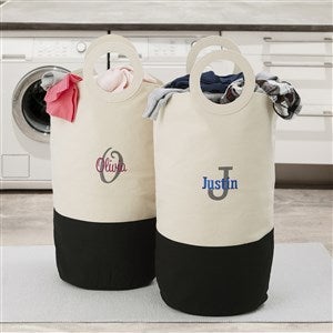 Playful Name Embroidered Canvas Laundry Hamper - 36872