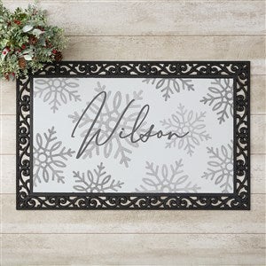 Personalized Doormats - Silver and Gold Snowflakes - 20x35 - 36907-M