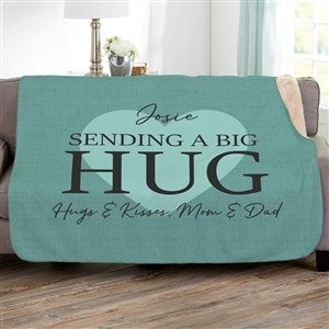 Sending Hugs Personalized 50x60 Sherpa Blanket - 36917-S