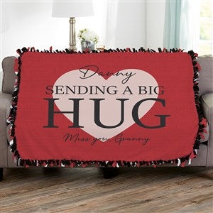Sending Hugs Personalized 50x60 Tie Blanket - 36917-T