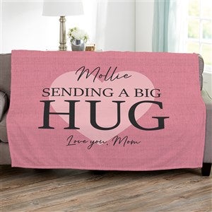 Sending Hugs Personalized 50x60 Plush Fleece Blanket - 36917-F