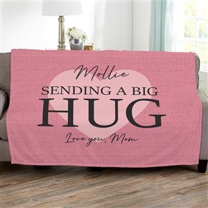 Sending Hugs Personalized 50x60 Plush Fleece Blanket - 36917-F