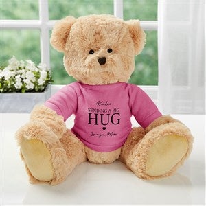 Sending Hugs Personalized Teddy Bear - Raspberry - 36923-RS