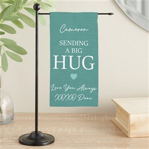 Sending Hugs Personalized Mini Desk Flag - 36929