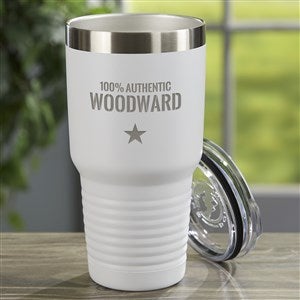 Authentic Personalized 30 oz. Stainless Steel Tumbler- White - 36941-W