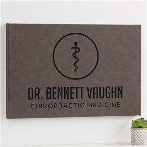 Rod of Asclepius Personalized Leatherette Wall Decor - 36975-C