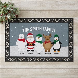 Personalized Christmas Doormats - Santa and Friends - 20x35 - 36977-M