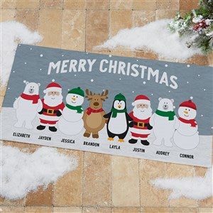 Personalized Christmas Doormats - Santa and Friends - 24x48 - 36977-O