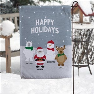 Santa and Friends Personalized Garden Flag - 36980