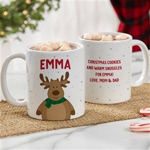 Santa and Friends Personalized Christmas Coffee Mug 11 oz.- White - 36982-S