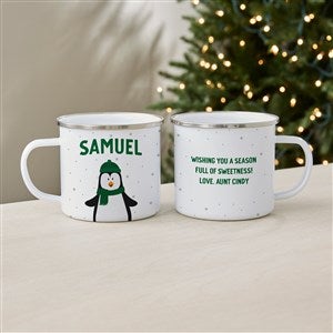 Santa and Friends Personalized Christmas 18 oz. Camp Mug - 36984-L