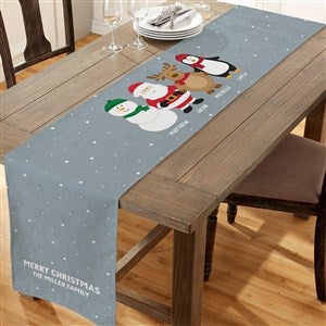 Santa and Friends Personalized Christmas Table Runner- 16quot; x 96quot; - 36985-M