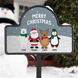 Santa and Friends Personalized Magnetic Garden Sign - 36987